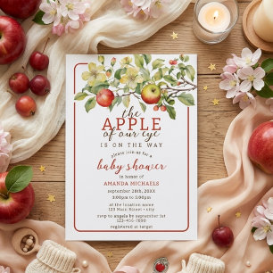 Aquarellappel unserer Eye Fall Baby Dusche Einladung