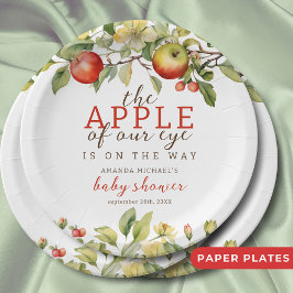 Aquarellappel unserer Eye Fall Baby Dusche Pappteller