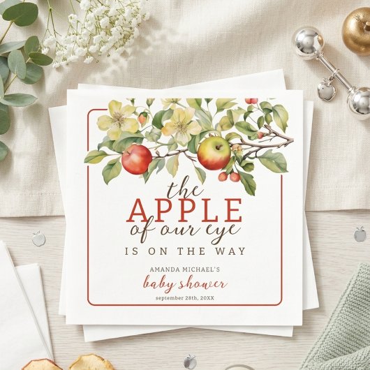 Aquarellappel unserer Eye Fall Baby Dusche Serviette