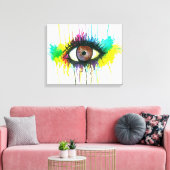 Aquarellauge Leinwanddruck (Insitu (Wohnzimmer))