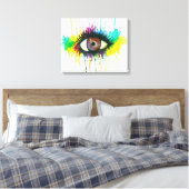 Aquarellauge Leinwanddruck (Insitu (Schlafzimmer))