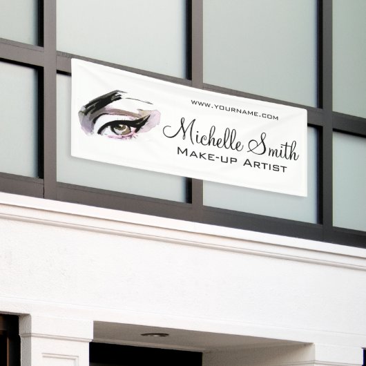 Aquarellaugen mit Lasche-Erweiterung Make-up Banner (Äußeres Gebäude)