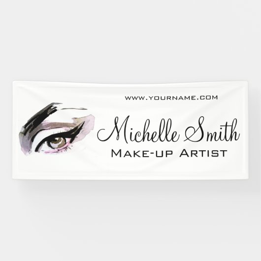 Aquarellaugen mit Lasche-Erweiterung Make-up Banner (Horizontal)
