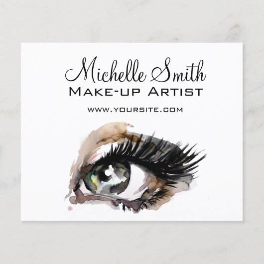 Aquarellaugen mit Lasche-Erweiterung Make-up Flyer (Vorne)