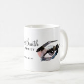 Aquarellaugen mit Lasche-Erweiterung Make-up Kaffeetasse (VorderseiteRechts)