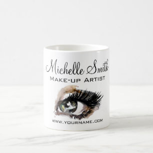 Aquarellaugen mit Lasche-Erweiterung Make-up Kaffeetasse