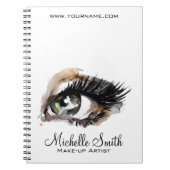 Aquarellaugen mit Lasche-Erweiterung Make-up Notizblock (Vorderseite)