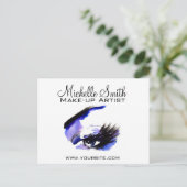 Aquarellaugen mit Lasche-Erweiterung Make-up Postkarte (Stehend Vorderseite)