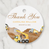 Aquarellbaby im Bau Babydusche Geschenkanhänger (Vorderseite)