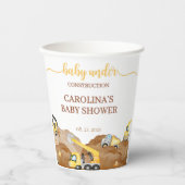 Aquarellbaby im Bau Babydusche Pappbecher (Vorderseite)