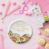 Aquarellbaby im Bau Babydusche Pappteller (Party)