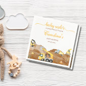 Aquarellbaby im Bau Babydusche Serviette