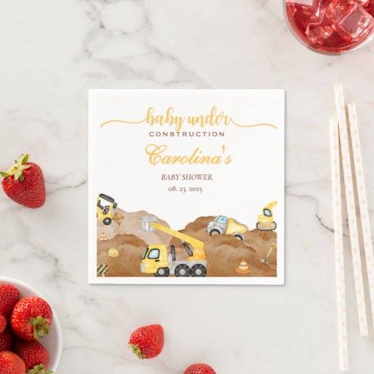 Aquarellbaby im Bau Babydusche Serviette (Beispiel)