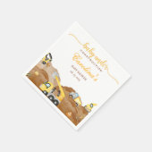 Aquarellbaby im Bau Babydusche Serviette (Ecke)