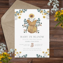 Aquarellbaby in Bloom Baby Dusche