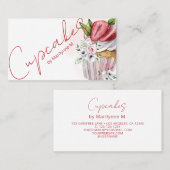Aquarellbäckerei Cupcakes Business Card Visitenkarte (Vorne/Hinten)