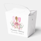 Aquarellbäckerei mit rosa Bow Geschenkschachtel (Rückseite)