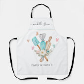 Aquarellbäckerei Utensitic Konditorei Koch Schürze (Vorderseite)