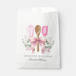 Aquarellbäckerei Utensities Pink Bow Personalisier Geschenktütchen
