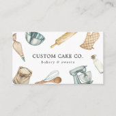 Aquarellbäckerwerkzeuge Visitenkarte (Vorderseite)