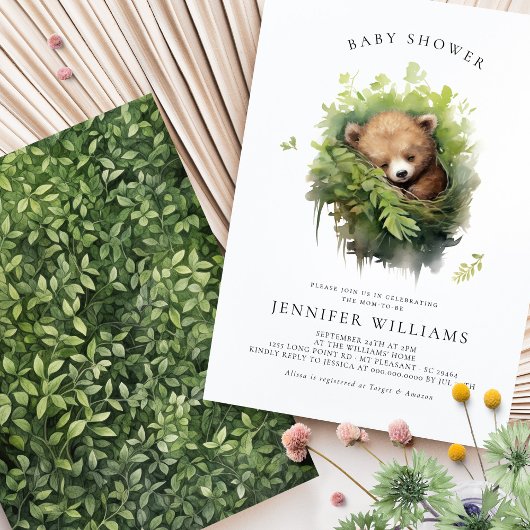 Aquarellbad Bärendusche Einladung