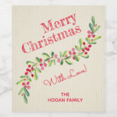 Aquarellbad Weinetikett (Einzelnes Label)