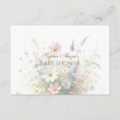 Aquarellbäder Wildblumen Windelweine Begleitkarte (Rückseite)