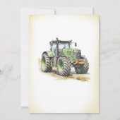 Aquarellbahn 3. Geburtstags-Party Einladung (Rückseite)