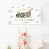 Aquarellbahn Bauernhof 1. Geburtstag Banner (Insitu)