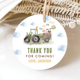 Aquarellbahn Bauernhof 1. Geburtstag Geschenkanhänger