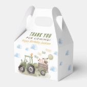 Aquarellbahn Bauernhof 1. Geburtstag Geschenkschachtel (Rückseite)