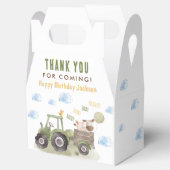 Aquarellbahn Bauernhof 1. Geburtstag Geschenkschachtel (Geöffnet)