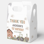 Aquarellbahn Bauernhof 1. Geburtstag Geschenkschachtel (Geöffnet)