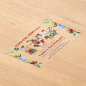 Aquarellbahn Circus Karneval Kindergeburtstag Acryleinladungen (Ablage )