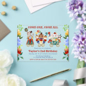 Aquarellbahn Circus Karneval Kindergeburtstag Acryleinladungen (In Situ (Hochzeit))