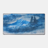 Aquarellbahn Ice Berge Landschaftsbild Malerei Schreibtischunterlage (Vorderseite)