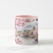Aquarellbahn Sakura Kirchenbronnen und Aussicht au Tasse (Zentrum)