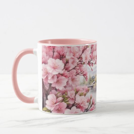 Aquarellbahn Sakura Kirchenbronnen und Aussicht au Tasse (Links)