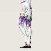 Aquarellballerinas: Illustration des hellen Tanzes Leggings (Links)