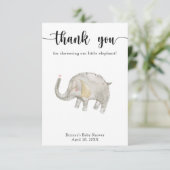 Aquarellballon-Elefant vielen Dank Dankeskarte (Stehend Vorderseite)