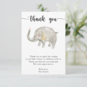 Aquarellballon-Elefant vielen Dank Dankeskarte (Stehend Vorderseite)