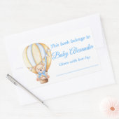 Aquarellballon Teddy Bear Buchzeichen Labels Rechteckiger Aufkleber (Umschlag)