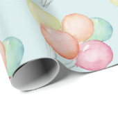 Aquarellballons auf blau geschenkpapier (Rolleneckpunkt)