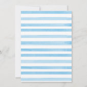 Aquarellballons Blue Elephant 1. Geburtstag Einladung (Rückseite)