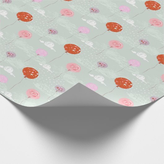 Aquarellballons Geschenkpapier (Ecke)