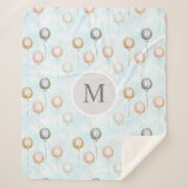 Aquarellballons in Himmelsmonogramm Sherpadecke (Vorderseite)