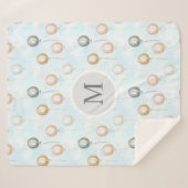 Aquarellballons in Himmelsmonogramm Sherpadecke (Vorderseite (Horizontal))