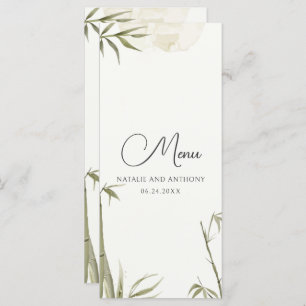 Aquarellbambus Menükarte