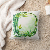 Aquarellbambusdesign Kissen (Decke)