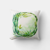 Aquarellbambusdesign Kissen (Vorderseite)
